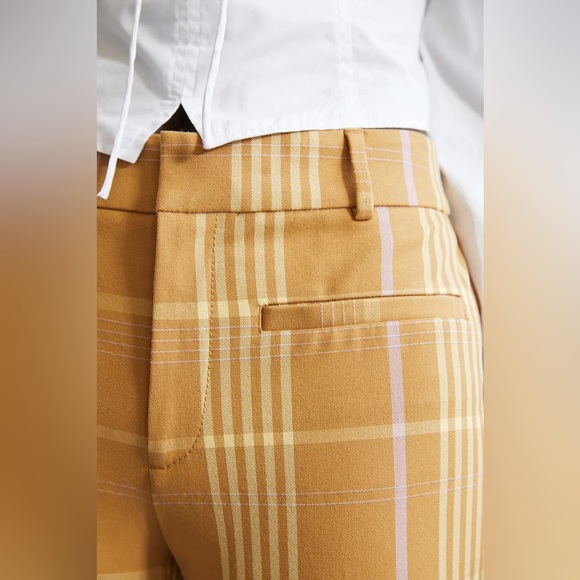 NWT Anthropologie Maeve Slim Kick-Flare plaid Pants - size 2 - Picture 4 of 16